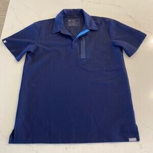 Figs Men’s Performance Dothan Classic‎ ScrubPolo Blue Size XS